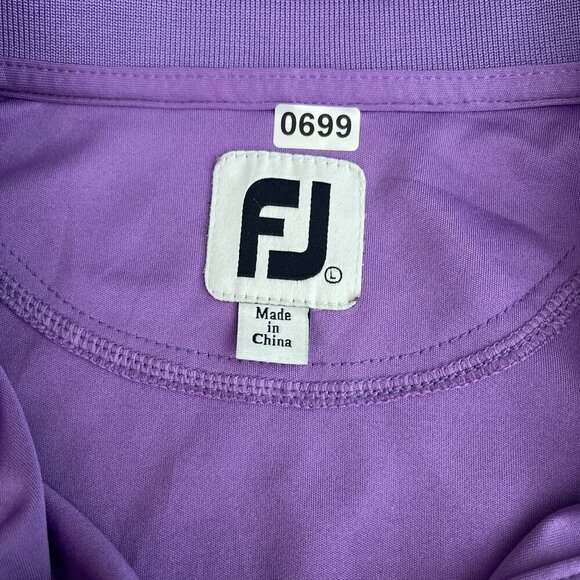 FootJoy Purple Polo Shirt Golf Apparel Cotton Blend Short Sleeve CSTOR Womens L - Picture 6 of 11